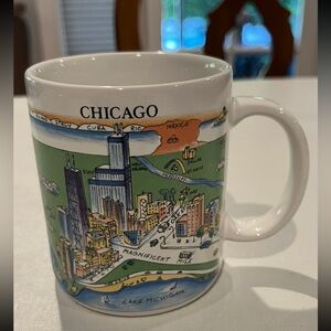 Classic “Chicago, view of the world” map style mug. GUC!